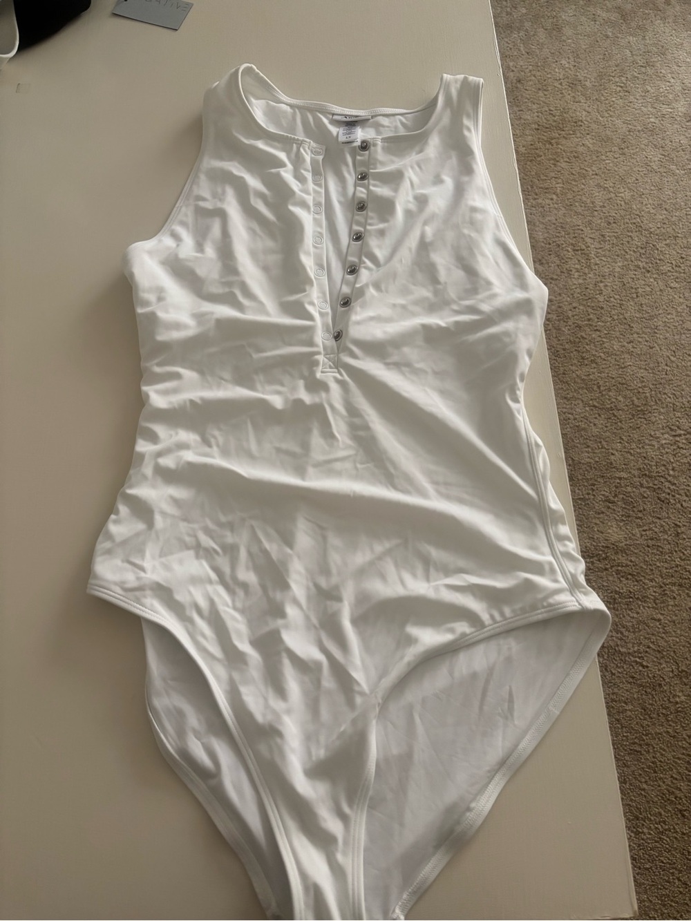 Andie White Henley One-Piece Swimsuit